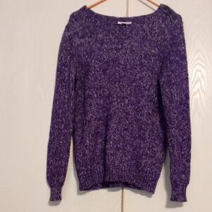 St. John's Bay Heathered Purple Women's Sweater